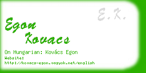 egon kovacs business card